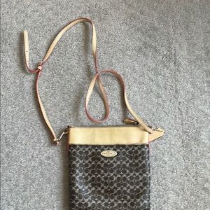 Coach Brown and Tan Crossbody Bag